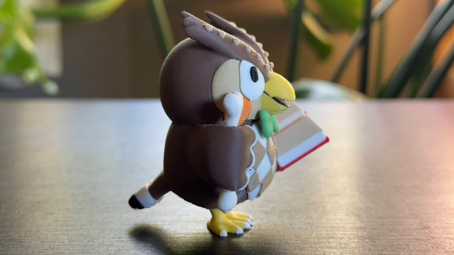 Blathers from Animal Crossing Figure with Bone and Book - No Base