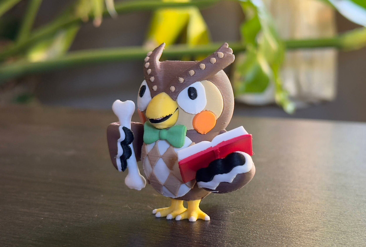 Blathers from Animal Crossing Figure with Bone and Book - No Base