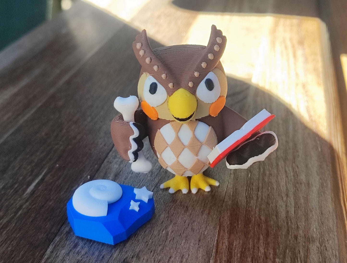 Blathers from Animal Crossing Figure with Bone and Book - No Base