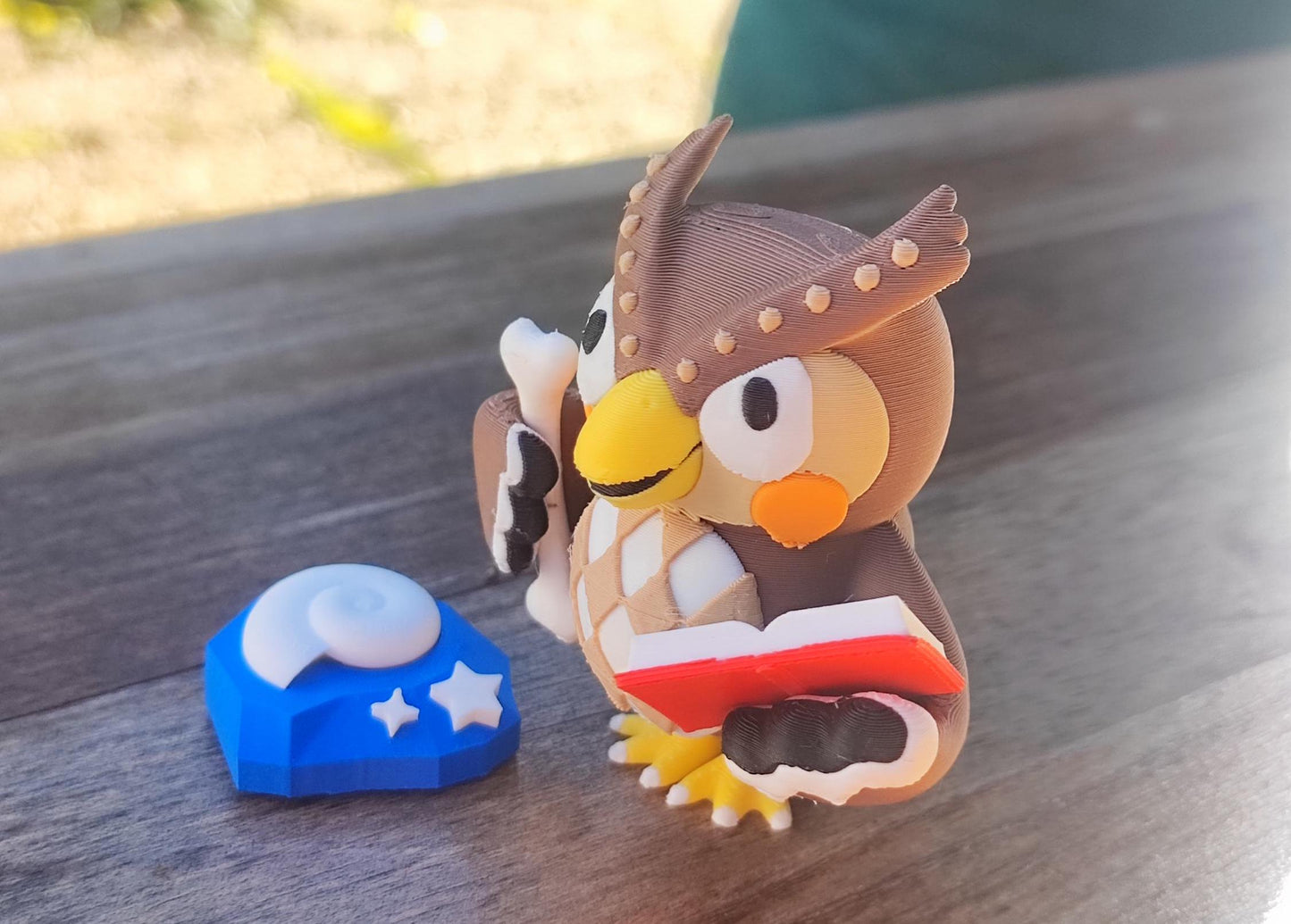 Blathers from Animal Crossing Figure with Bone and Book - No Base